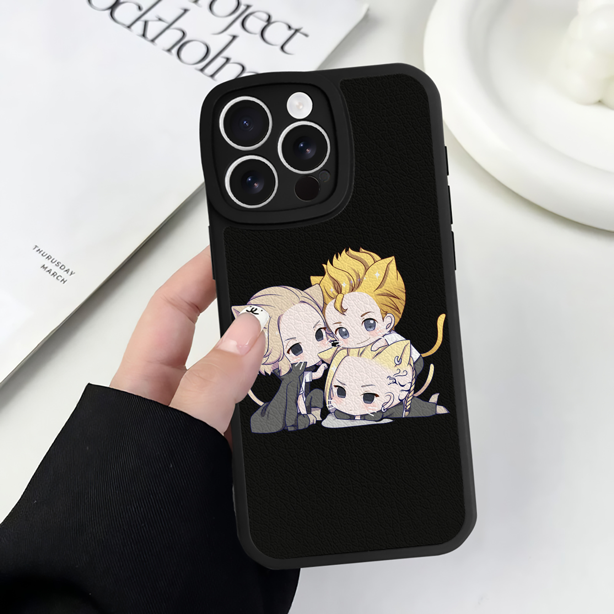 （画像用） 東京リベンジャーズ Tokyo Revengers 【iPhone 16シリーズ対応】シリコンスマホケース（レザー調） 材質：シリコン